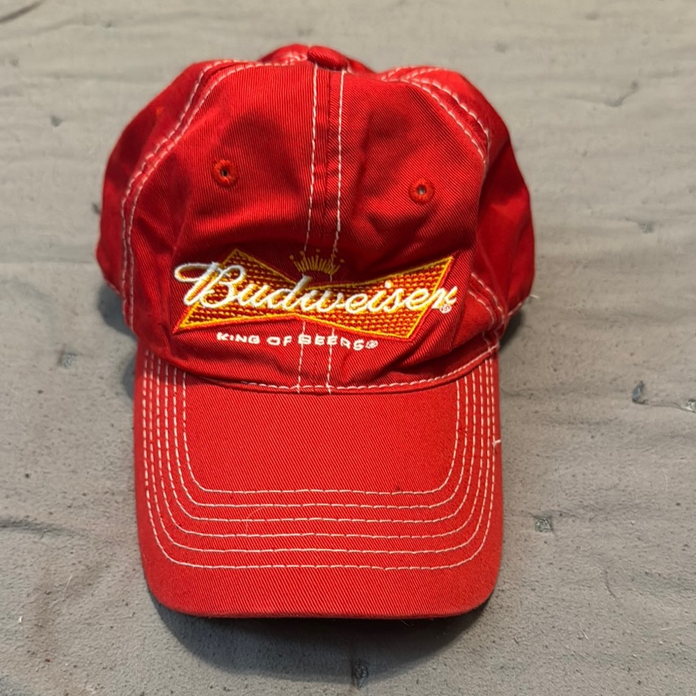 Budweiser Red Cap with Embroidered Logo